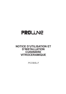 Mode d’emploi Proline PCC 56SL-F Cuisinière