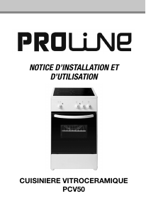 Mode d’emploi Proline PCV 50 Cuisinière