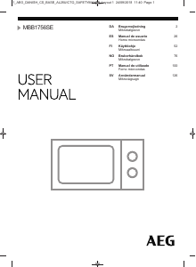 Bruksanvisning AEG MBB1756SEM Mikrovågsugn
