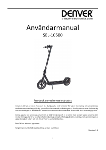 Bruksanvisning Denver SEL-10500 Elsparkcykel