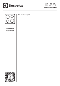 Manual Electrolux EGS64041X Hob