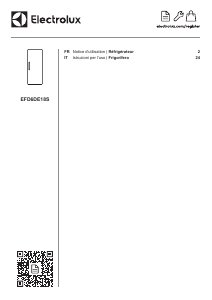 Mode d’emploi Electrolux EFD6DE18S Réfrigérateur