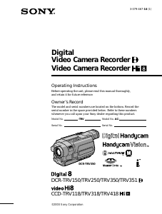 Handleiding Sony CCD-TRV118 Camcorder