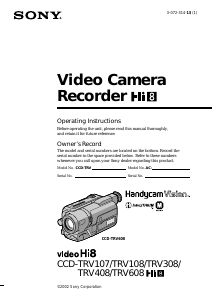 Handleiding Sony CCD-TRV608 Camcorder