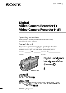 Handleiding Sony DCR-TRV140E Camcorder