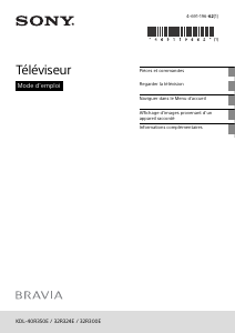 Mode d’emploi Sony Bravia KDL-40R350E Téléviseur LCD