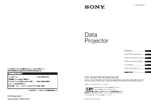 Manual de uso Sony VPL-EX222 Proyector