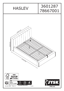 Manuale JYSK Haslev (160x200) Struttura letto