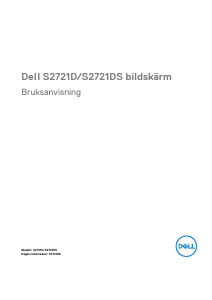 Bruksanvisning Dell S2721DS LCD skärm