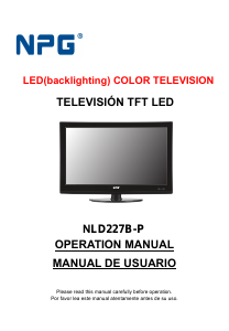 Manual de uso NPG NLD-227B-P Televisor de LCD