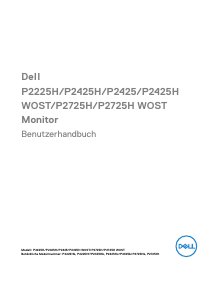 Bedienungsanleitung Dell P2225H LCD monitor