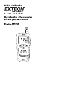 Mode d’emploi Extech MO290 Humidimètre