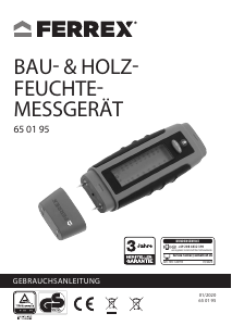 Bedienungsanleitung Ferrex 650195 Feuchtigkeitsmesser