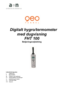 Brugsanvisning GEO-Fennel FHT 100 Fugtighedsmåler