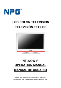 Manual de uso NPG NT-229W-P Televisor de LCD