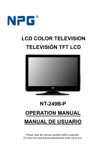 Manual de uso NPG NT-249B-P Televisor de LCD