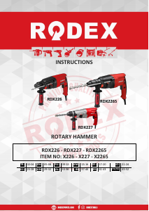 Handleiding Rodex RDX227 Klopboormachine