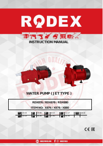 Manual Rodex RDX876 Water Pump