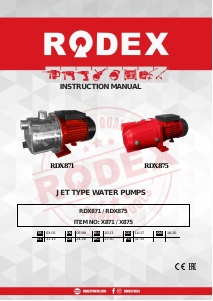 Manual Rodex RDX871 Water Pump