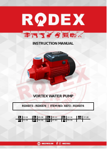 Manual Rodex RDX874 Water Pump