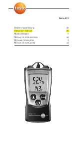 Handleiding Testo 610 Vochtmeter