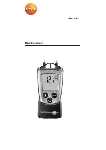 Manuál Testo 606-1 Měřič vlhkosti