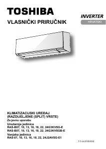 Priručnik Toshiba RAS-B13G3KVSG-E Klimatizacijski uređaj