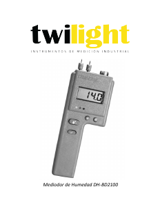 Manual de uso Twilight DH-BD2100 Medidor de humedad