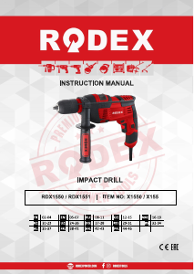 Handleiding Rodex RDX1551 Klopboormachine