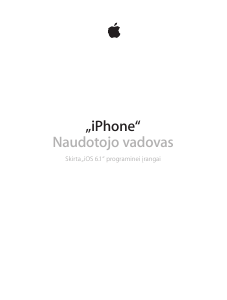 Vadovas Apple iPhone (iOS 6.1) Mobilusis telefonas