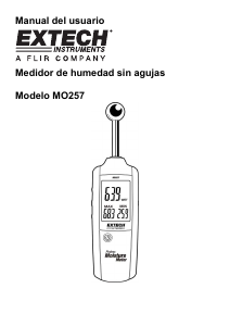 Manual de uso Extech MO257 Medidor de humedad