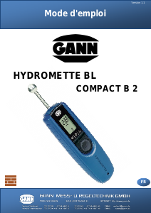 Mode d’emploi GANN Hydromette BL Compact B 2 Humidimètre