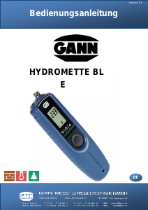 Bedienungsanleitung GANN Hydromette BL E Feuchtigkeitsmesser