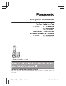 Manual Panasonic KX-TG6861SP Telefone sem fio