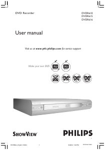 Manual Philips DVDR615 Blu-ray DVD Player