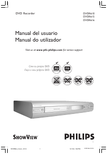 Manual Philips DVDR615 Blu-ray Leitor de DVD
