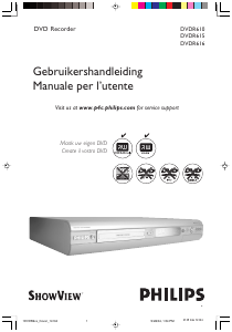 Manuale Philips DVDR615 Blu-ray Lettore DVD