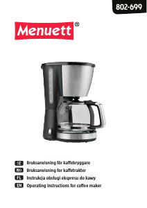 Manual Menuett 802-699 Coffee Machine