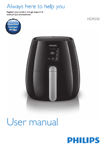 Manuale Philips HD9230 Viva Vollection Airfryer Friggitrice
