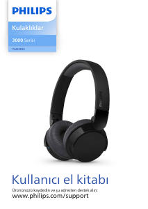 Kullanım kılavuzu Philips TAH3209BG Kulaklık