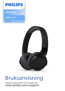 Bruksanvisning Philips TAH3209BG Hörlurar