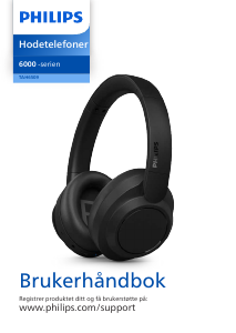 Bruksanvisning Philips TAH6509BK Hodetelefon