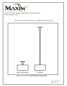 Manual Maxim 10011OMOI Bongo Lamp