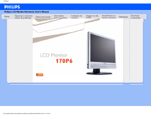 Manual Philips 170P6EG Monitor LCD