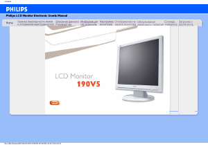 Manual Philips 190V5FB Monitor LCD