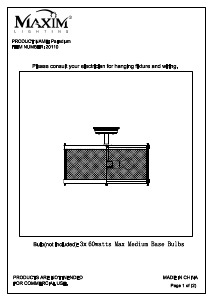 Manual Maxim 20110BKNAB Palladium Lamp