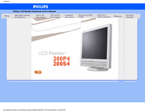 Manual de uso Philips 200P4MG Monitor de LCD