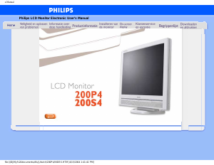 Handleiding Philips 200P4MG LCD monitor