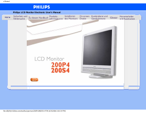 Bedienungsanleitung Philips 200P4MG LCD monitor