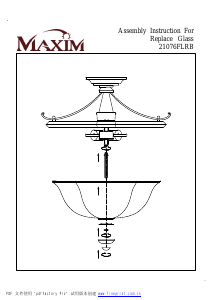 Brugsanvisning Maxim 21076FLRB Oak Harbor Lampe